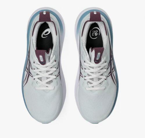 T�nis ASICS GEL Nimbus 28 - Feminino - Branco e Azul Claro