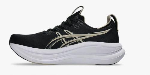 T�nis ASICS GEL Nimbus 28 - Feminino - Preto Branco e Bege