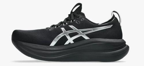 T�nis ASICS GEL Nimbus 28 - Feminino - Platinum Preto e Prata