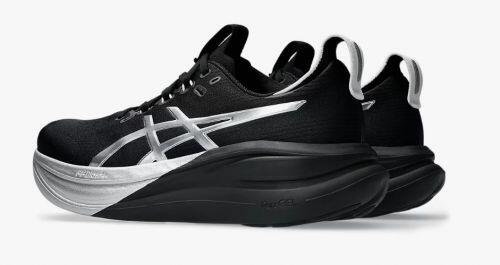 T�nis ASICS GEL Nimbus 28 - Feminino - Platinum Preto e Prata