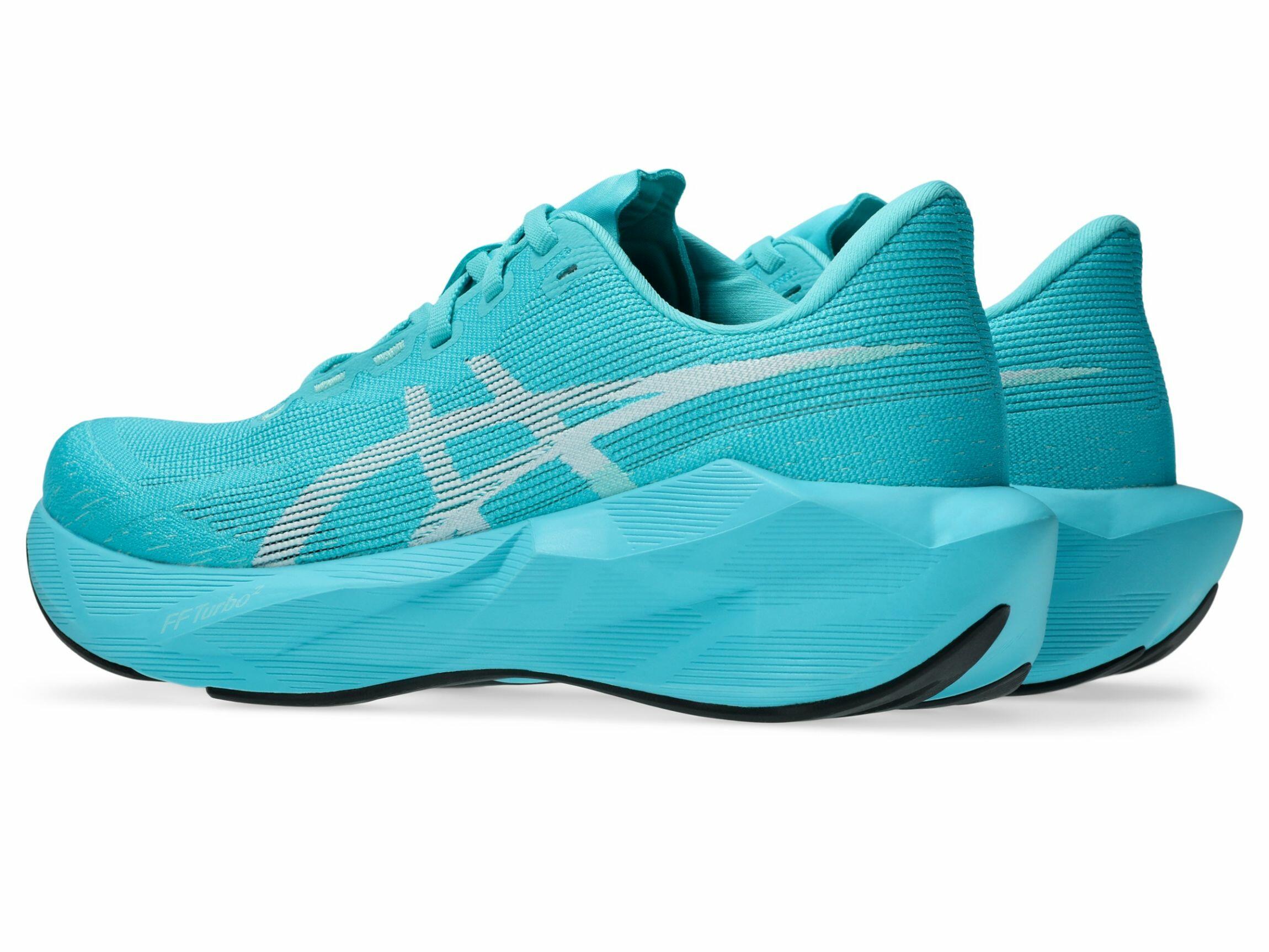 T�nis ASICS Novablast 6 - Feminino - Aqua Energia/Branco