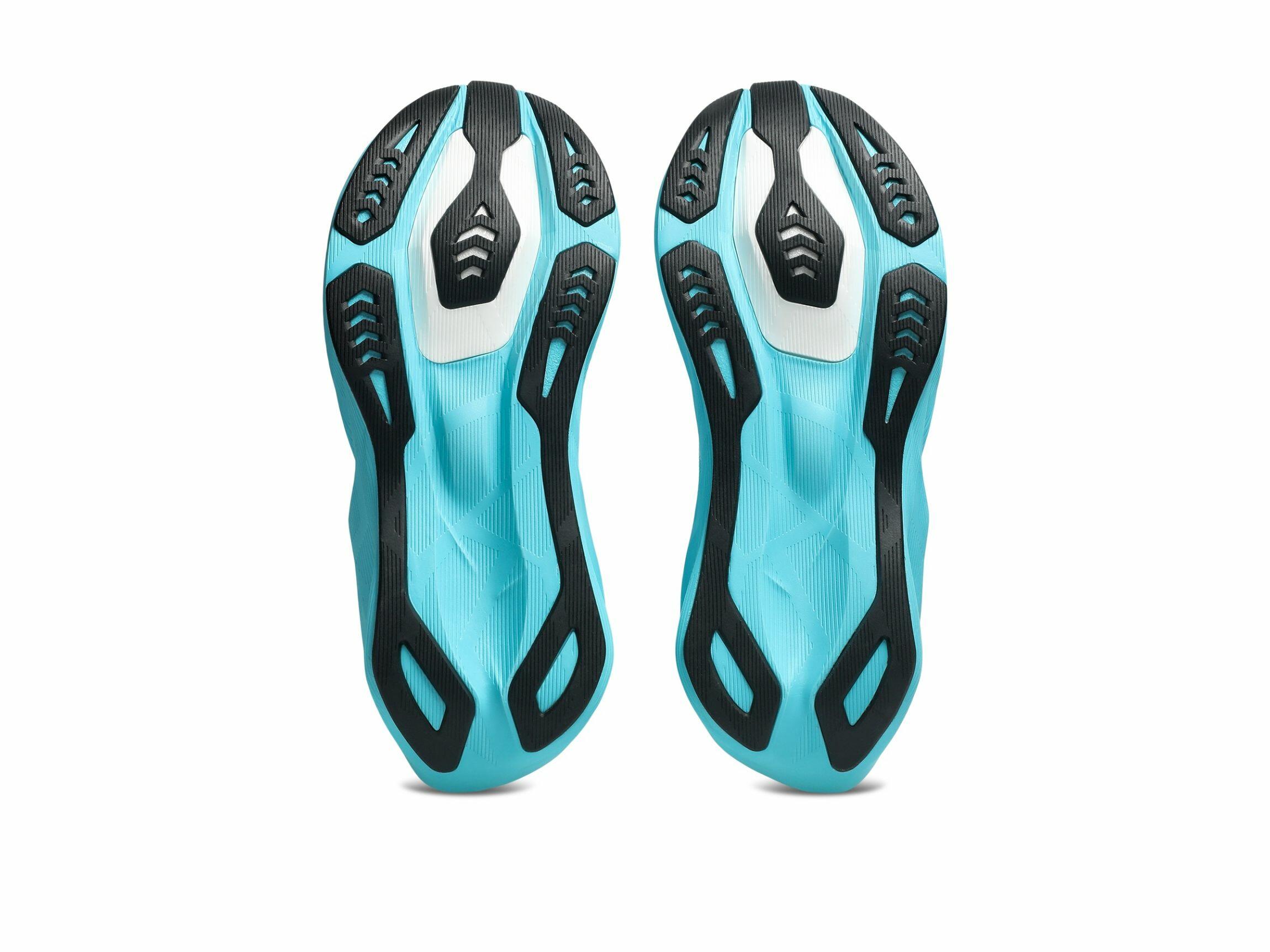 T�nis ASICS Novablast 6 - Feminino - Aqua Energia/Branco