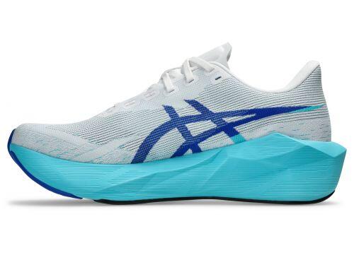 T�nis ASICS Novablast 6 - Masculino - Branco/Aqua Energia