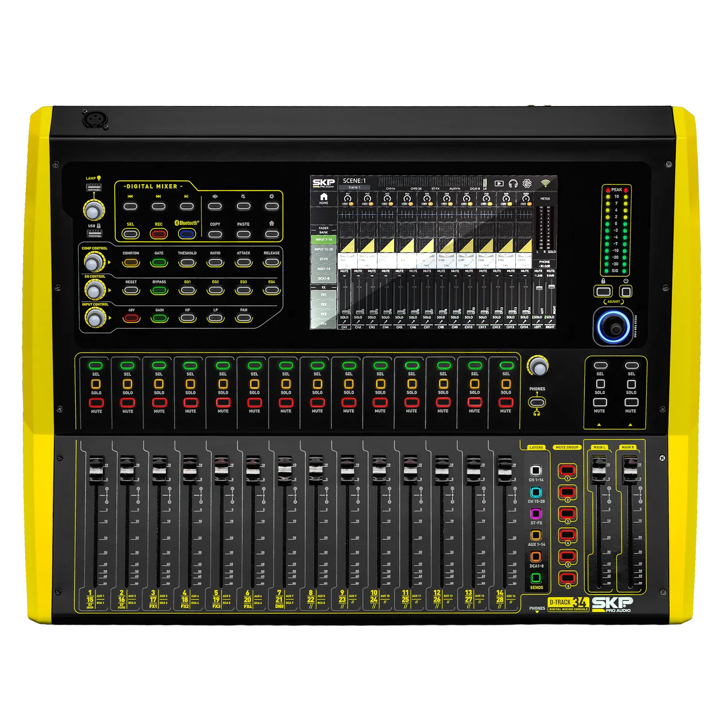 Comprar Mesa de Som Digital Motorizada SKP D Track 34 Canais