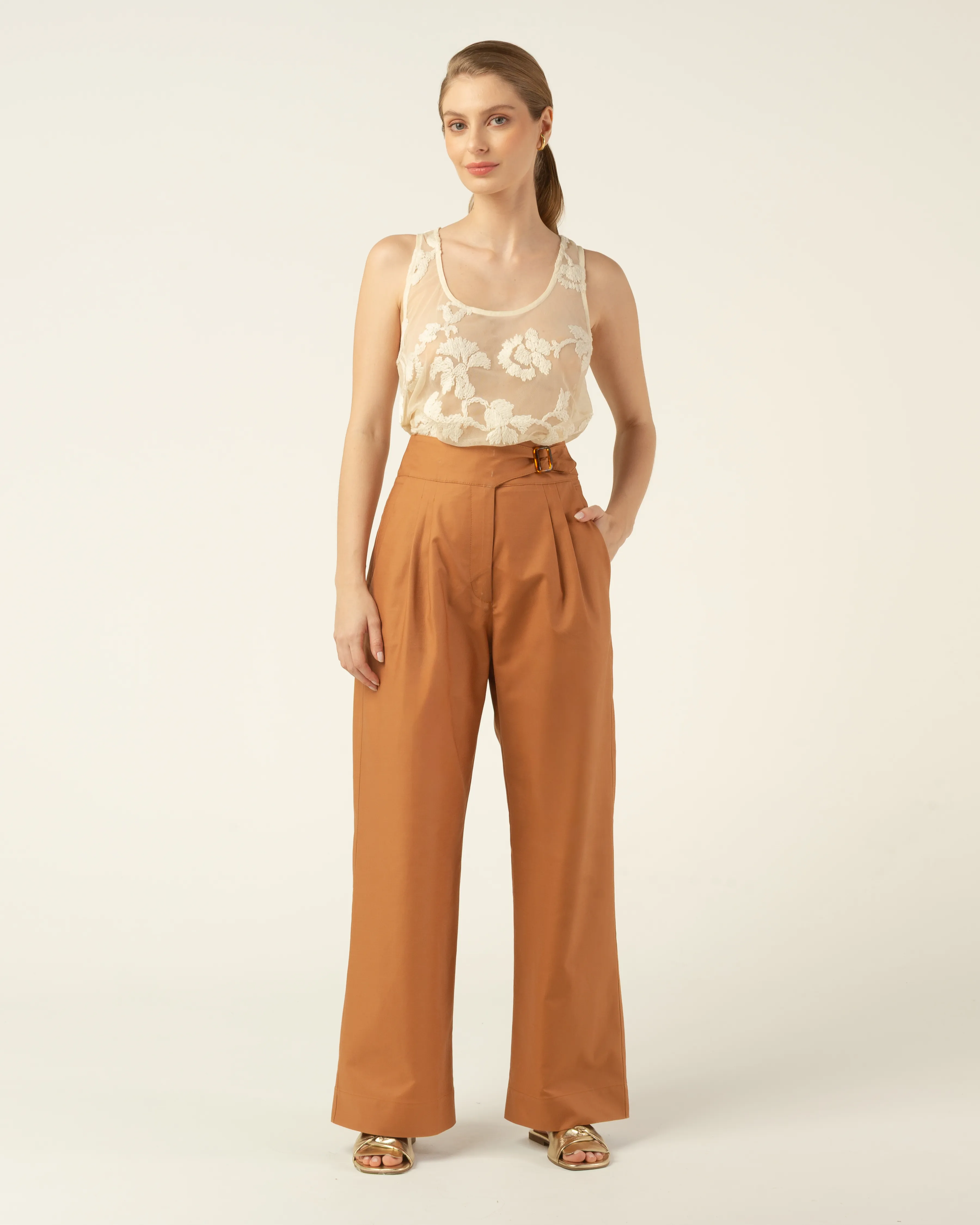 Calça Água Caramelo