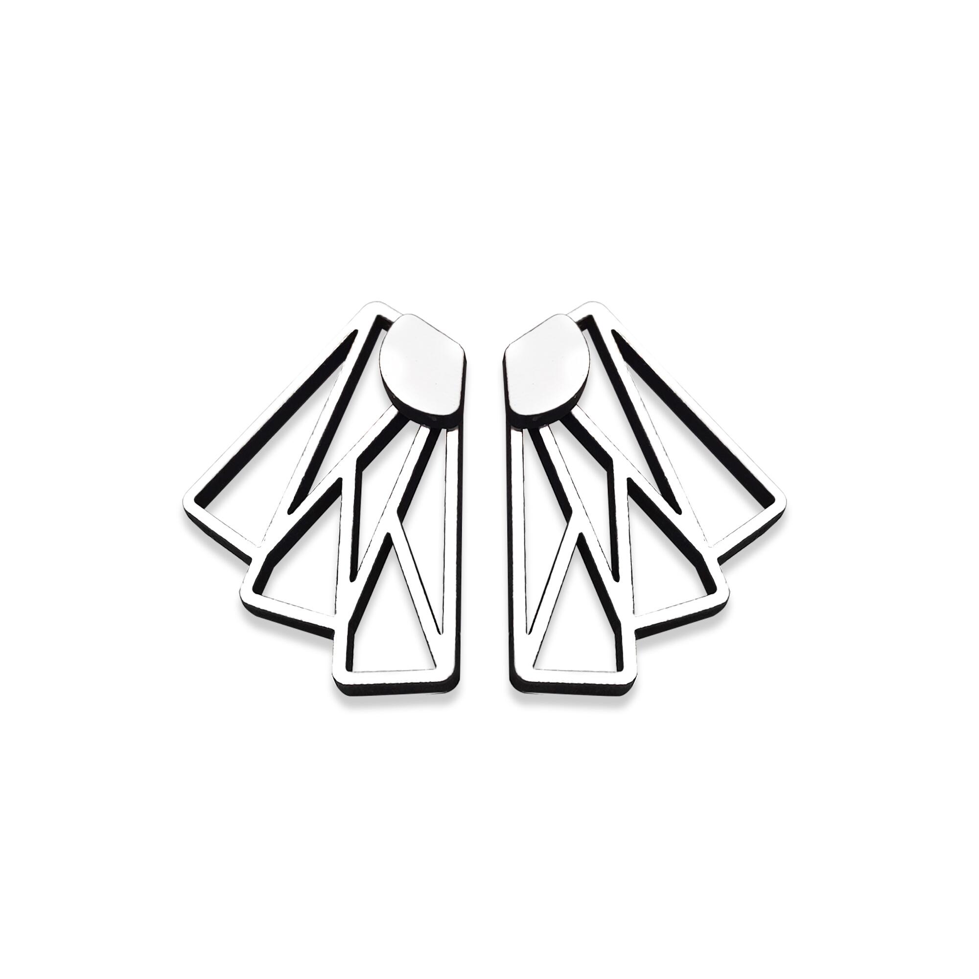 Brinco Ear Jacket Tereza de Benguela Wood | Inspirado no Tear