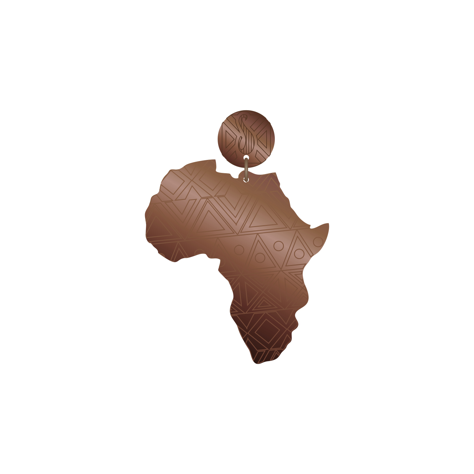 Brinco África Étnica Acrílico