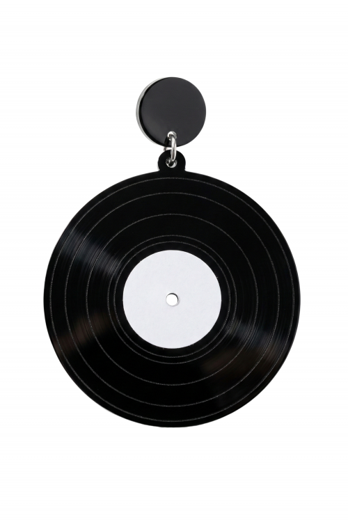 Brinco Disco Vinil Sauda Acrilico