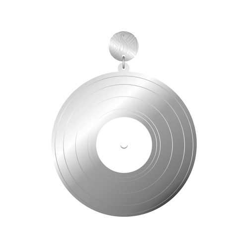 Brinco Disco Vinil Sauda Acrilico