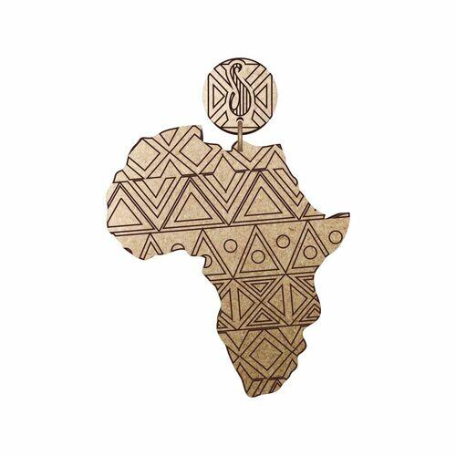 Brinco África Étnica Wood