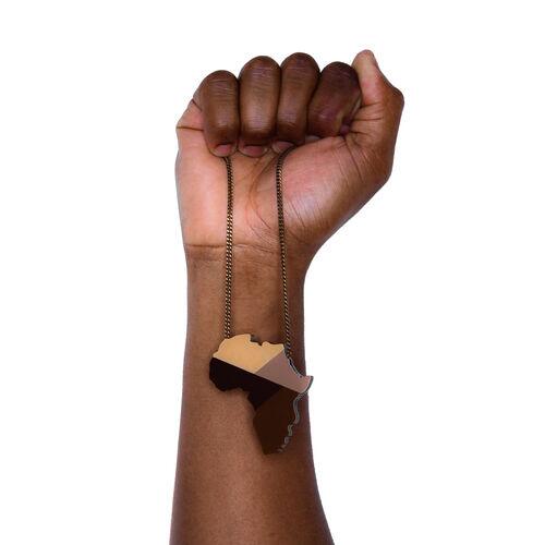 Colar De Continente Africano Ubuntu Africa Saúda Afro