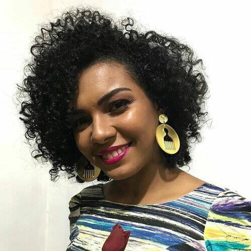 Brinco Pente Garfo Afro Vazado Acrilico